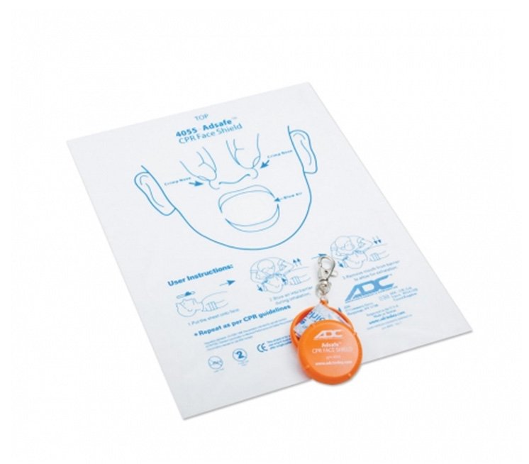 Shield CPR Face Shield Keychain Case Orange by American Diagnostic Corporation  ID 4056OR